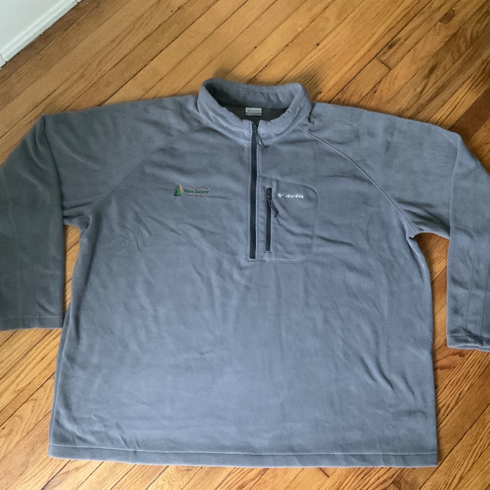 Men’s Columbia Fast Trek III Half-Zip Fleece Pullover Gray Size 5XL
